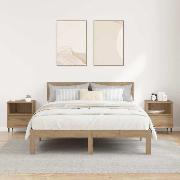 vidaXL Nočn&yacute; stol&iacute;k so z&aacute;suvkou 2 pcs Remeseln&yacute; dub 40 x 35 x 50 cm