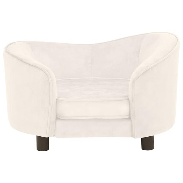 vidaXL Pohovka pre psa, krémová 69x49x40 cm, plyš