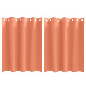 vidaXL Z&aacute;clony na zatemnenie s kr&uacute;žkami 2 pcs Tehlov&aacute; 140 x 140 cm