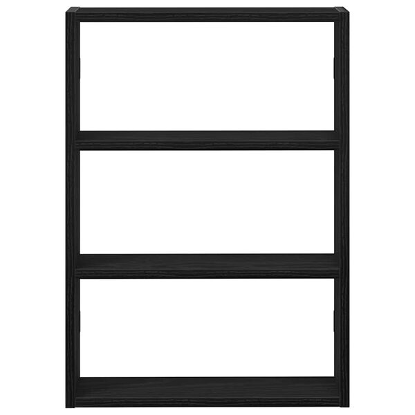 vidaXL Nástenná polica čierna 43x9x60 cm kompozitné drevo