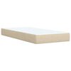 vidaXL Boxspring posteľ s matracom kr&eacute;mov&aacute; 100x200 cm l&aacute;tka