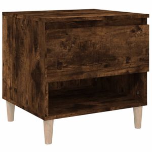 vidaXL Nočn&yacute; stol&iacute;k dymov&yacute; dub 50x46x50 cm spracovan&eacute; drevo