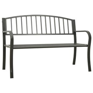 vidaXL Z&aacute;hradn&aacute; lavica siv&aacute; 120 cm oceľ