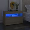 vidaXL Nočn&yacute; stol&iacute;k a LED svetl&aacute; dub sonoma 60x35x40 cm