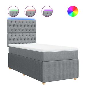 vidaXL Posteľn&yacute; r&aacute;m boxsping s matracom bledosiv&yacute; 80x200 cm l&aacute;tka