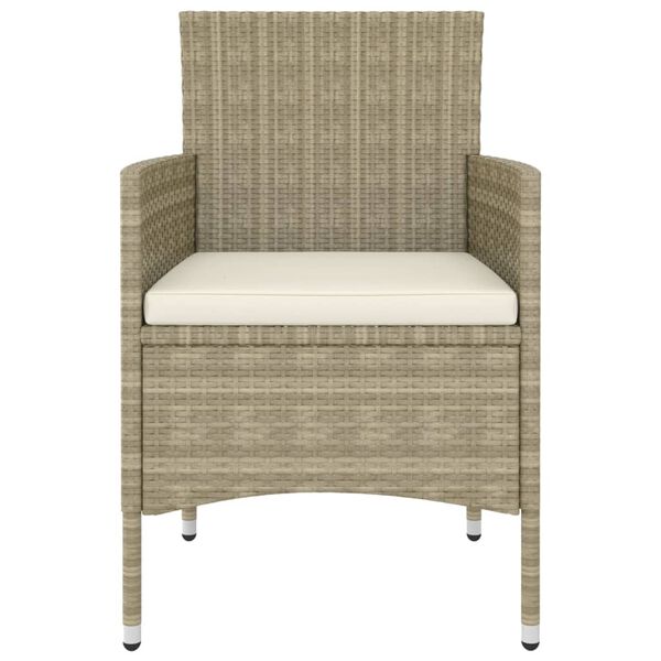 vidaXL 5-dielna záhradná sedacia súprava so sedákmi polyratan béžová