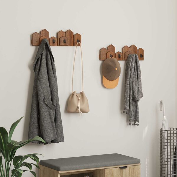 vidaXL Ve&scaron;iak Hned&aacute; 48 x 8 x 15 cm Mas&iacute;vne mahag&oacute;nov&eacute; drevo