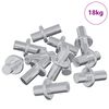 vidaXL Policov&aacute; klin 4500 pcs Strieborn&aacute; 8,6 x 8,6 x 14,6 mm Oceľ