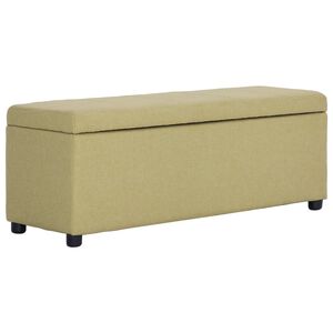 vidaXL Lavica s &uacute;ložn&yacute;m priestorom 116 cm zelen&aacute; polyester