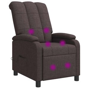vidaXL Mas&aacute;žne relaxačn&eacute; kreslo Tmavohned&aacute; L&aacute;tka