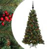 vidaXL Umel&yacute; vianočn&yacute; stromček s vianočn&yacute;mi guľami 150 cm 150 LED