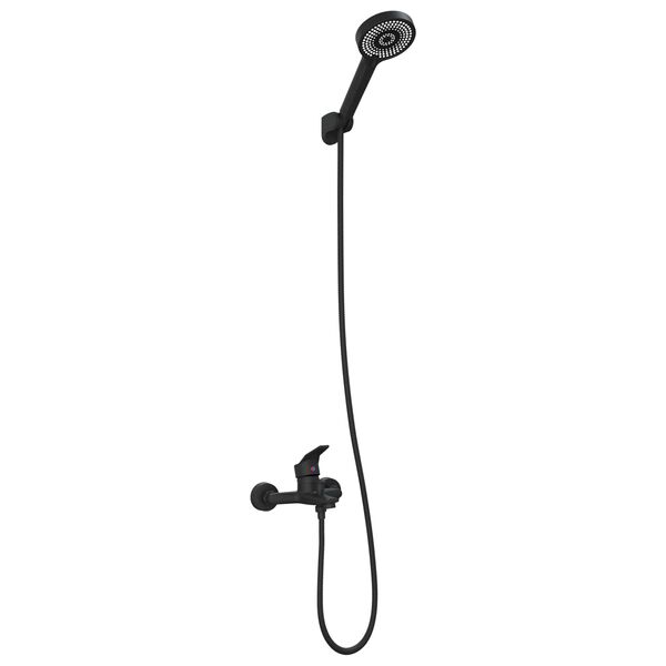 vidaXL Súprava sprchovej hlavice Čierna G 1 / 2 palca