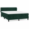 vidaXL Posteľn&yacute; r&aacute;m boxsping s matracom tmavozelen&yacute; 140x190 cm zamat