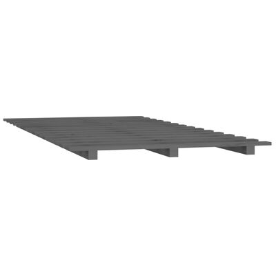 vidaXL Posteľný rám sivý 75x190 cm borovicový masív