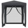 vidaXL Párty stan so 4 sieťkovanými bočnými stenami antracit 2x2m HDPE