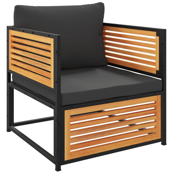 vidaXL 5-dielna z&aacute;hradn&aacute; sedacia s&uacute;prava s vank&uacute;&scaron;mi ak&aacute;ciov&yacute; mas&iacute;v