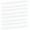 vidaXL Pr&iacute;davn&eacute; police 8 ks, biele 100x20x1,5 cm, drevotrieska