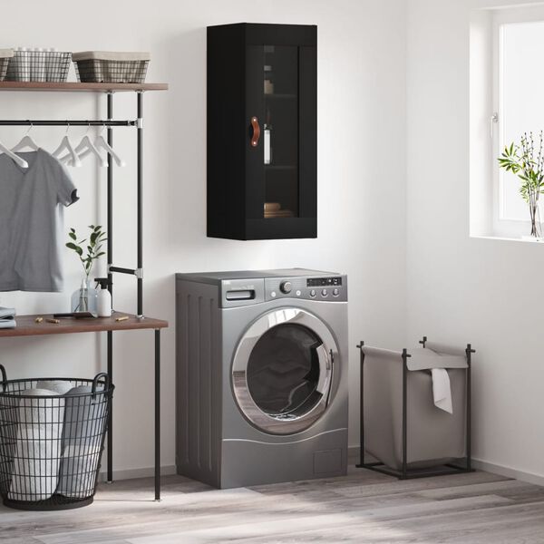 vidaXL N&aacute;stenn&aacute; skrinka čierna 34,5x34x90 cm