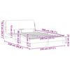 vidaXL R&aacute;m postele s čelom Dover bez matraca ružov&yacute; 140x200 cm zamat
