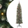vidaXL Umel&yacute; chud&yacute; vianočn&yacute; strom Zelen&aacute; a biela 210 cm