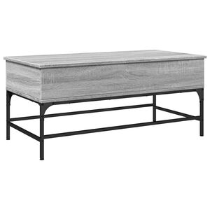 vidaXL Konferenčn&yacute; stol&iacute;k siv&aacute; sonoma 100x50x45cm kompozitn&eacute; drevo+kov