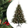 vidaXL Umel&yacute; vianočn&yacute; stromček s vianočn&yacute;mi guľami 150 cm 150 LED