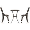 vidaXL Záhradný bistro set 3 pcs Bronzová Hliník