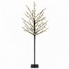 vidaXL LED vianočn&yacute; stromček Čierna 18 x 18 x 120 cm Oceľ 150 LED
