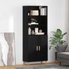 vidaXL Highboard Čierny dub 69,5 x 32,5 x 180 cm Kompozitn&eacute; drevo