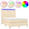 vidaXL Posteľ boxsping s matracom a LED kr&eacute;mov&aacute; 140x190 cm l&aacute;tka