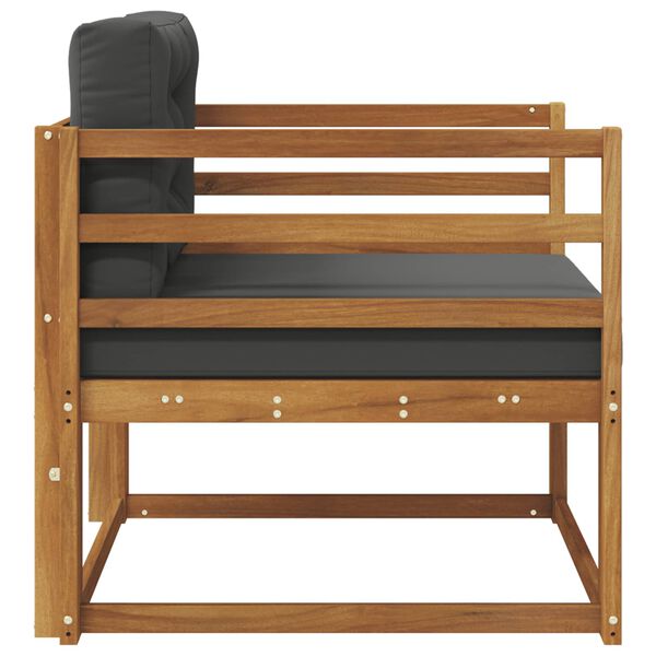 vidaXL Z&aacute;hradn&aacute; stredn&aacute; sedačka Pevn&eacute; ak&aacute;ciov&eacute; drevo Pr&iacute;rodn&aacute;