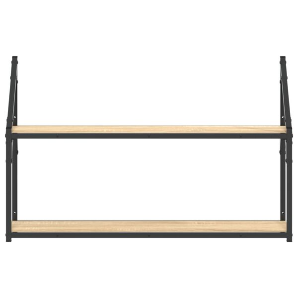 vidaXL 2-posch. n&aacute;stenn&aacute; polica dub sonoma 80x21x51 cm kompozit. drevo