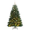vidaXL Umel&yacute; v&yacute;klopn&yacute; vianočn&yacute; stromček 300 LED a sada g&uacute;ľ 180 cm