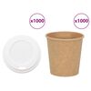 vidaXL papierov&eacute; &scaron;&aacute;lky na k&aacute;vu s viečkom 1000 ks 4oz 100ml