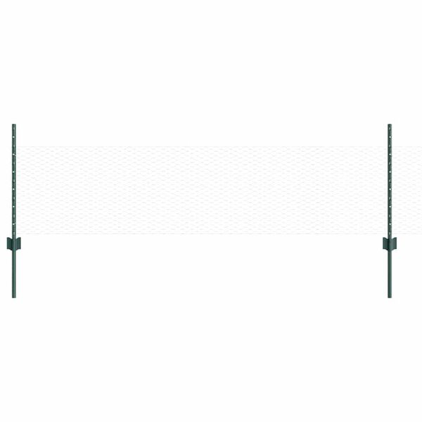 vidaXL Plot s podperou Zelen&aacute; 0,5 x 10 m Ocel a PVC