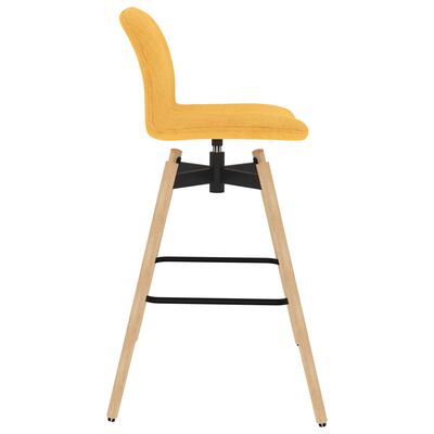 vidaXL Otočné barové stoličky 2 ks, žlté, látka
