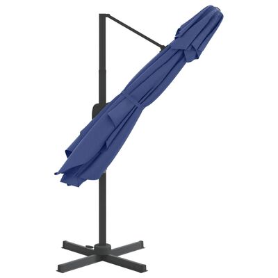 vidaXL Dvojitý konzolový slnečník azúrovo-modrý 300x300 cm