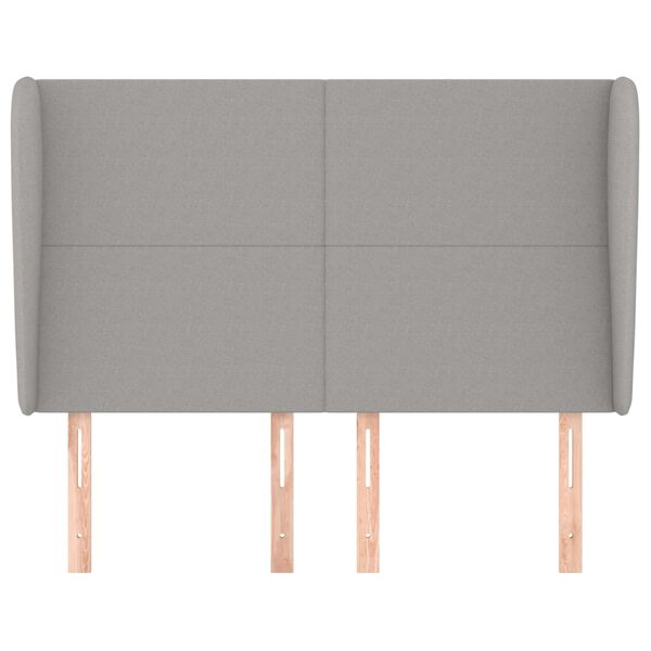 vidaXL Čelo postele so z&aacute;hybmi bledosiv&eacute; 147x23x118/128 cm l&aacute;tka