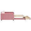 vidaXL Rozkladacia denná posteľ so zásuvkami ružová 100x200 cm zamat