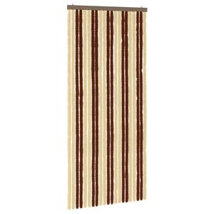 vidaXL Z&aacute;ves proti hmyzu z chenille Hned&aacute; a b&eacute;žov&aacute; 90 x 200 cm 100% PP