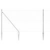 vidaXL Stĺp na plot. Strieborn&aacute; 10 x 1 m (50 mm sieť) Oceľ