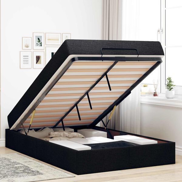 vidaXL R&aacute;m postele s matracom s matracmi 2 pcs Čierna l&aacute;tka