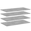 vidaXL Pr&iacute;davn&eacute; police 4ks bet&oacute;novo siv&eacute; 100x50x1,5cm kompozitn&eacute; drevo