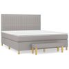 vidaXL Boxspring posteľ s matracom svetlosiv&aacute; 100x200 cm l&aacute;tka