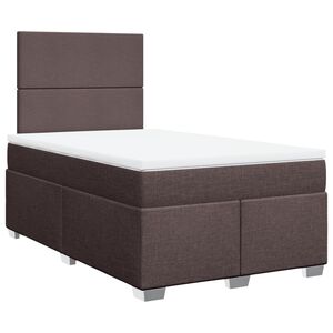 vidaXL Boxspring posteľ s matracom tmavohned&aacute; 120x200 cm l&aacute;tka
