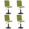 vidaXL Otočn&eacute; jed&aacute;lensk&eacute; stoličky 4 ks bledozelen&eacute; zamatov&eacute;