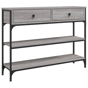 vidaXL Konzolov&yacute; stol&iacute;k siv&yacute; sonoma 100x25x75 cm kompozitn&eacute; drevo
