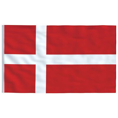 vidaXL Vlajka Dánska a tyč 6,23 m hliník