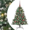 vidaXL Umel&yacute; vianočn&yacute; stromček Zelen&aacute; 120 cm PVC, plast a oceľ