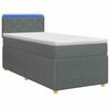 vidaXL Posteľ boxspring s matracom Tmavosiv&aacute; 90 x 190 cm L&aacute;tka